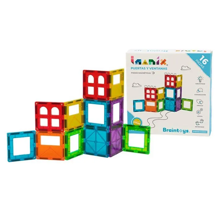 Braintoys Imanix Puertas y Ventanas 16 piezas