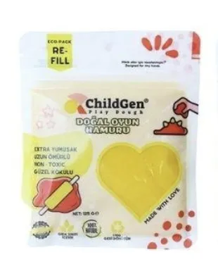 Plastilina natural color Amarillo bolsita 125 gr. Child Gen - Imagen 2