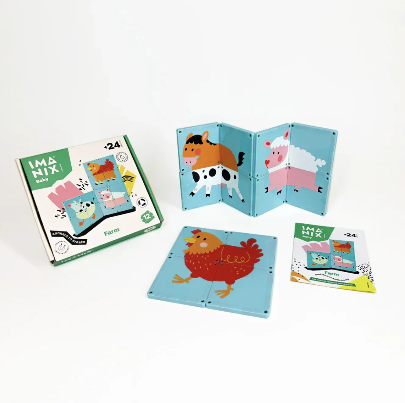 Braintoys Imanix Baby Farm 12 piezas