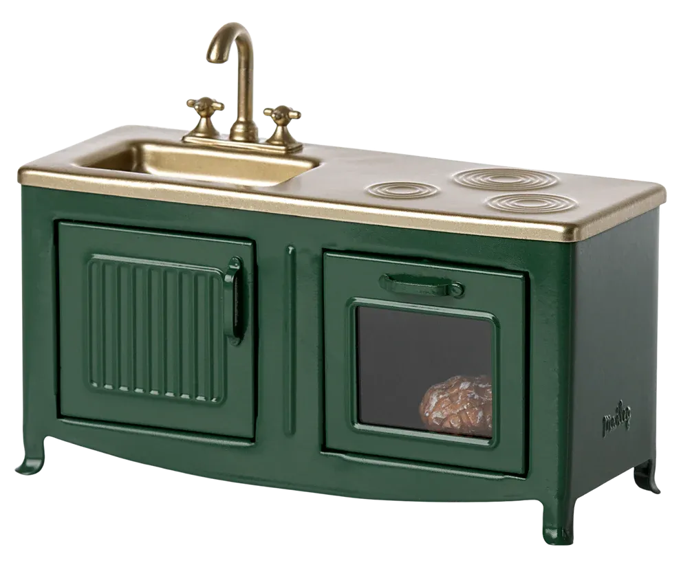 Cocina Ratón Verde Oscuro Maileg - Imagen 2