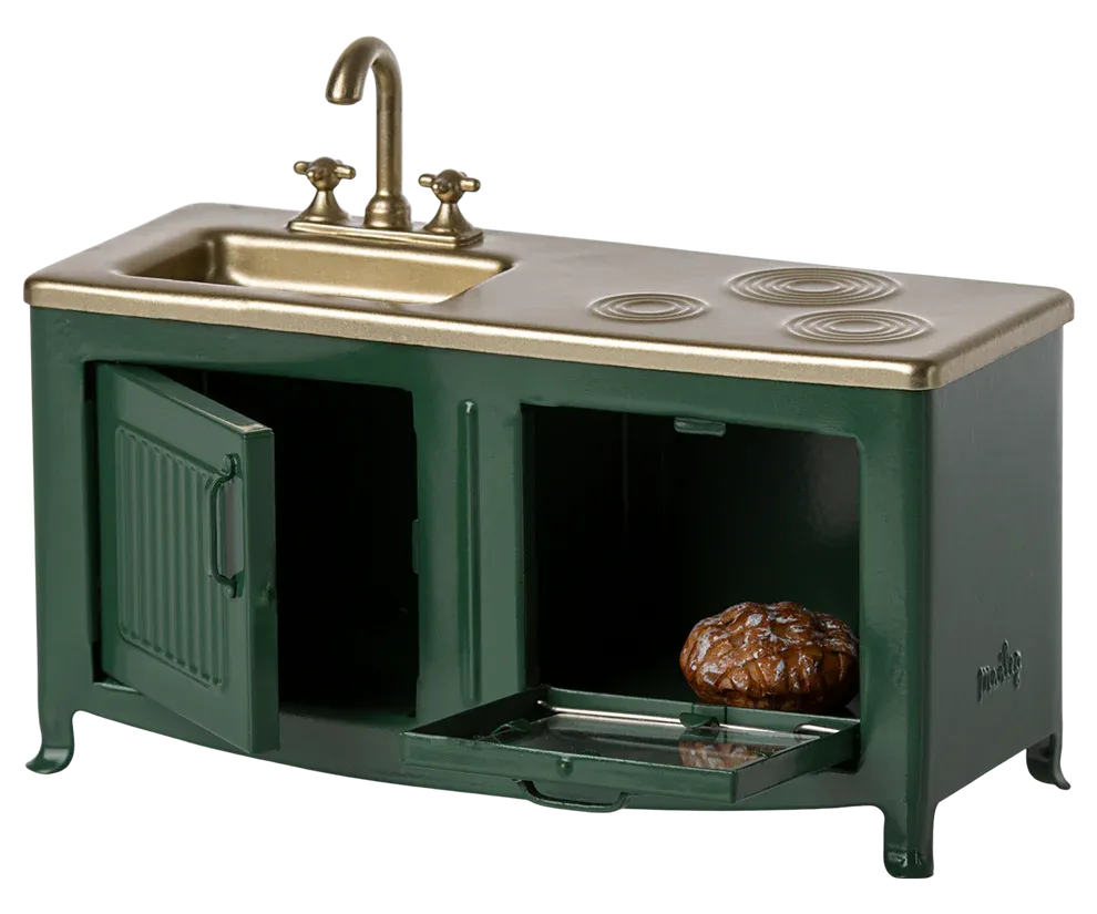 Cocina Ratón Verde Oscuro Maileg - Imagen 3