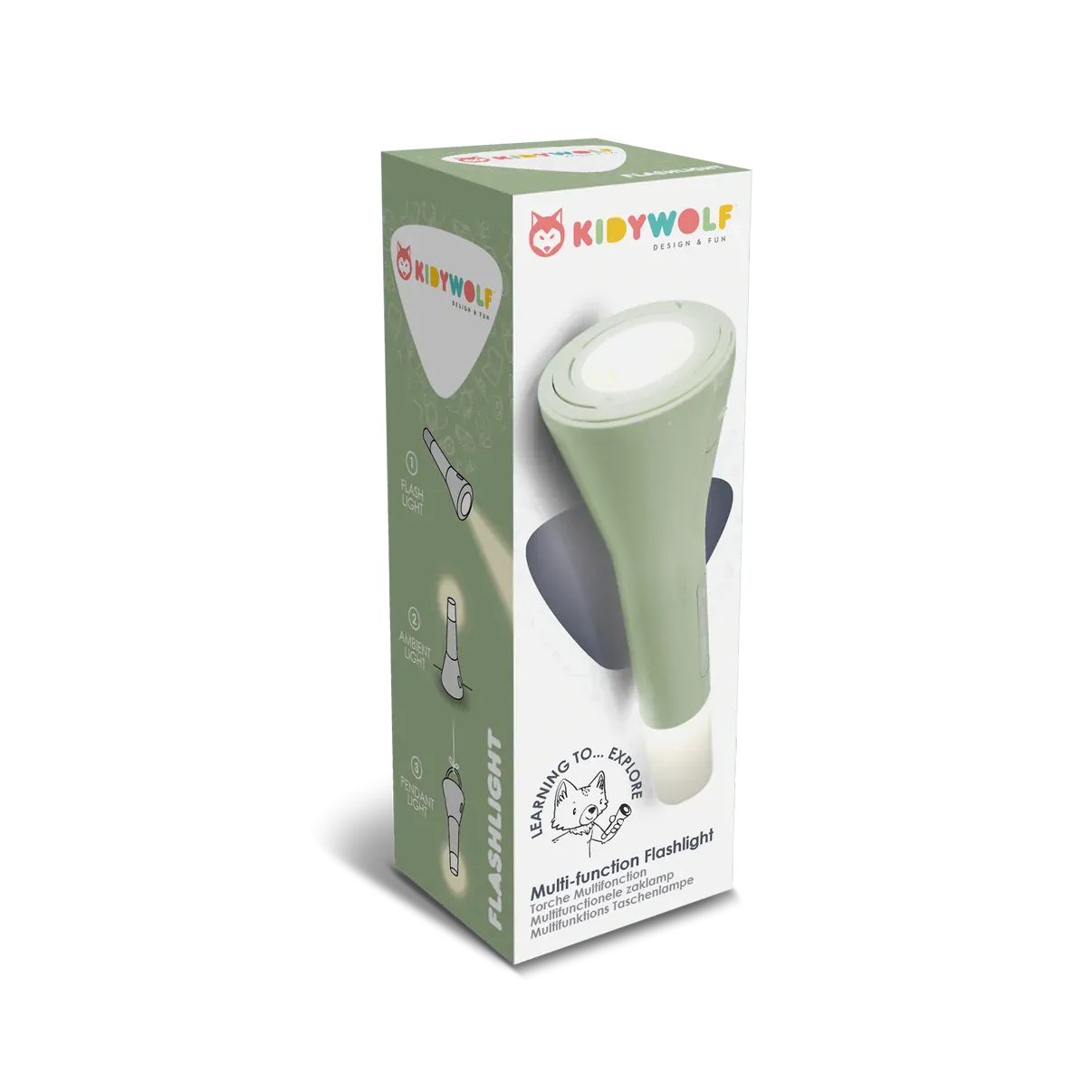 Linterna Flashlight verde Kidywolf