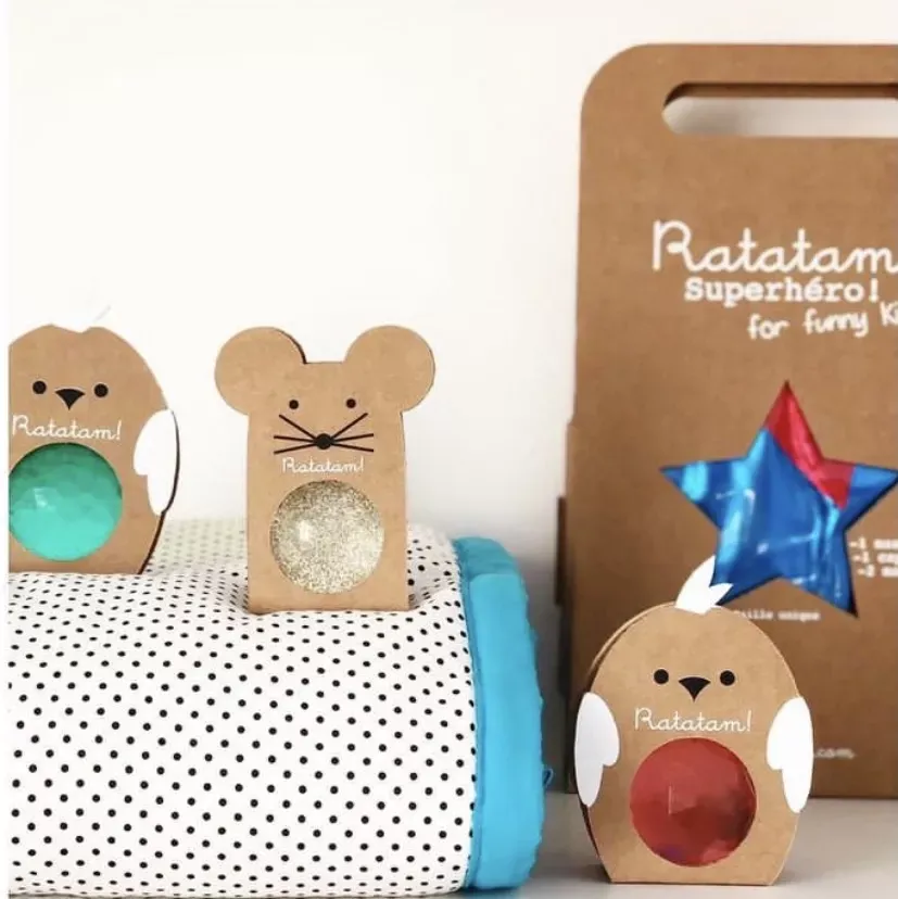 Gold Glitter Mouse Bouncy Ball - Imagen 2