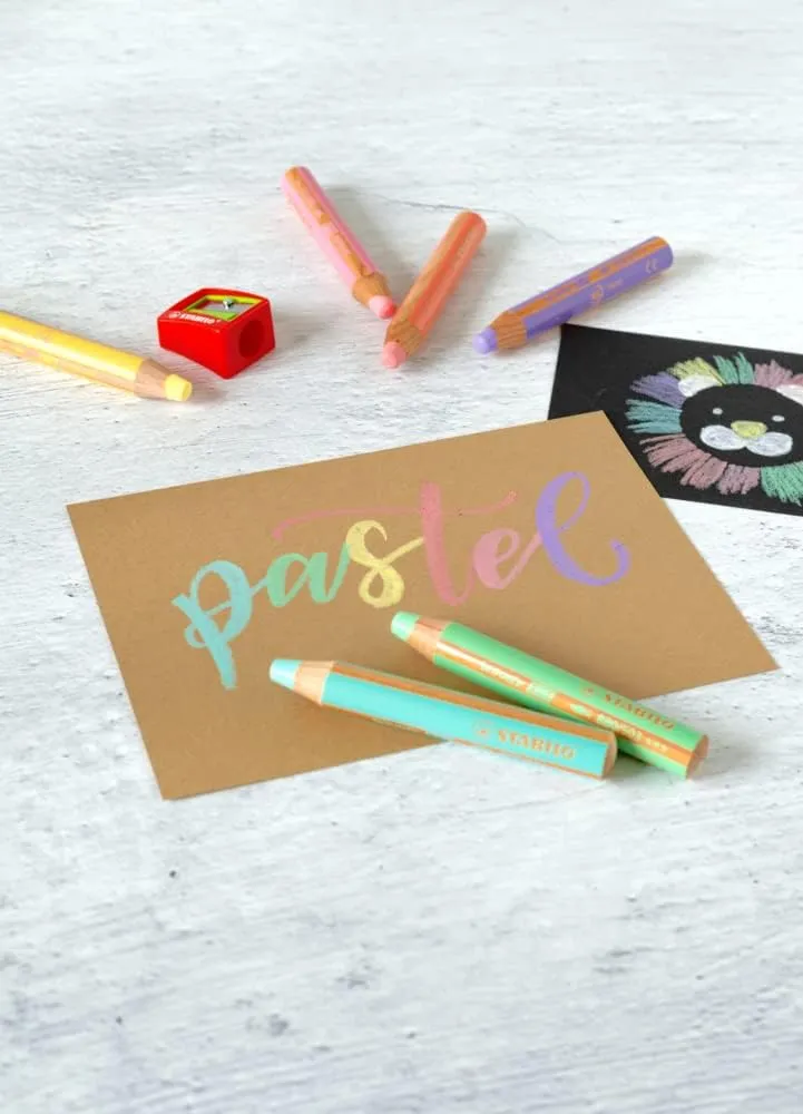 Lápices Stabilo Woody Pastel con Sacapuntas - Imagen 2