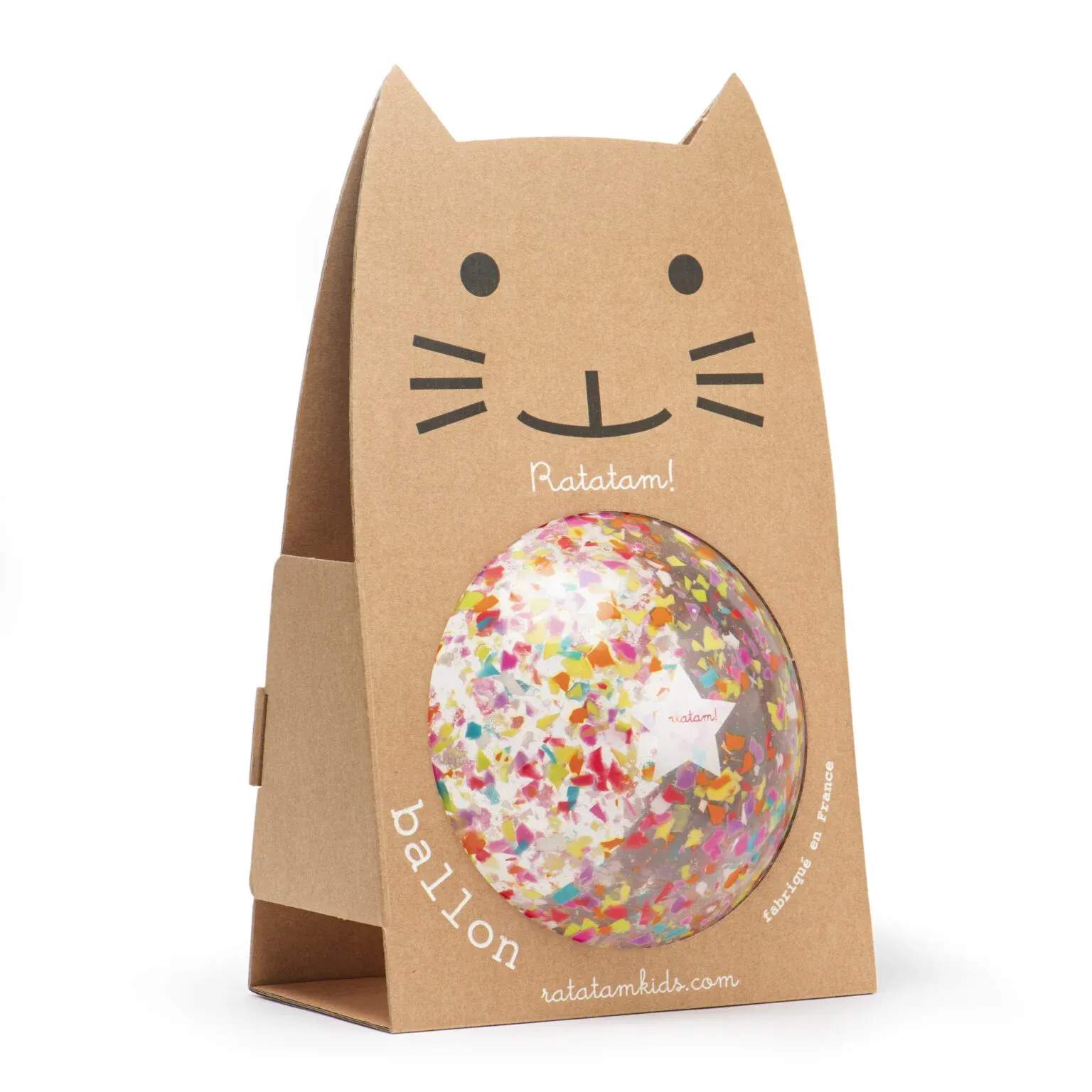 Balón Burbuja Confeti 22cm Ecológico Ratatam - Imagen 2