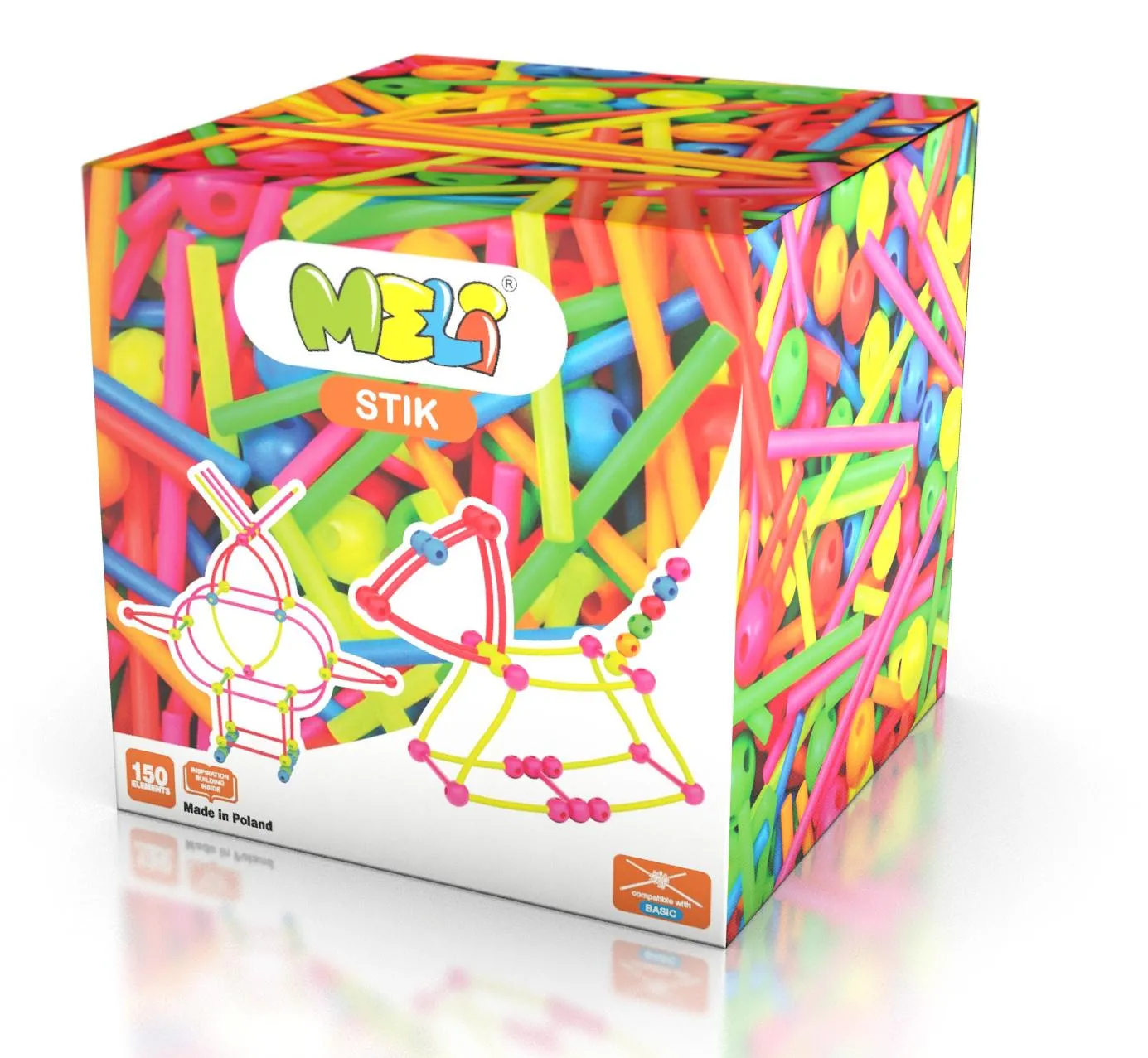 Bloques Meli Stik Neón 150 pcs