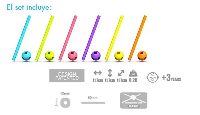 Bloques Meli Stik Neón 150 pcs - Imagen 4