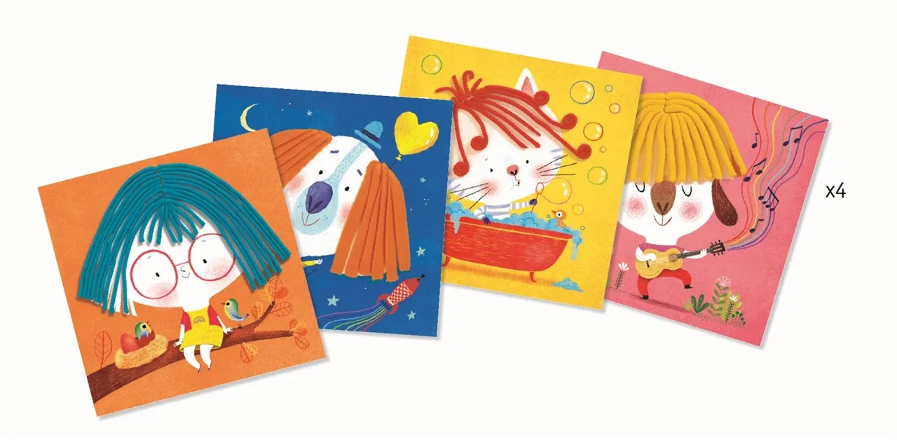 Moldear Rizos y Cabello liso con Plastilina Djeco - Imagen 2