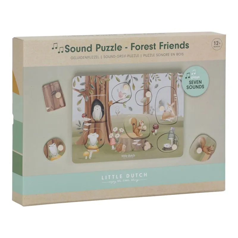 Puzzle Encajable con Sonido Forest Friends FSC Little Dutch - Imagen 6
