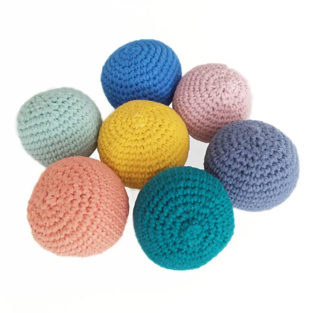 Pelota Sonajero Crochet Azul Cielo - Imagen 2