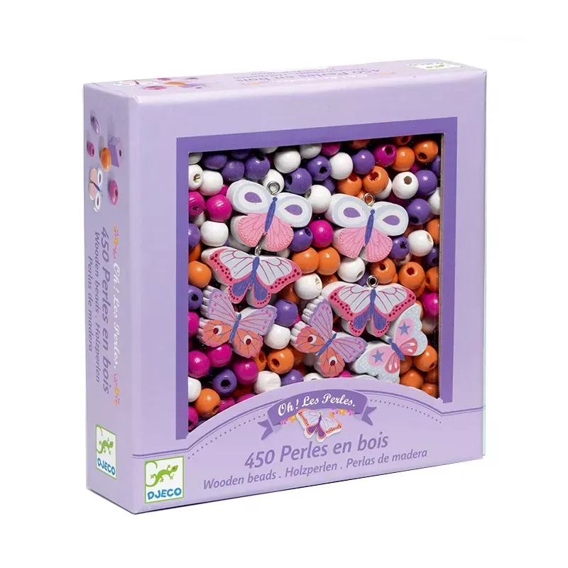 Perlas de Madera para Pulseras Mariposas Djeco - Imagen 2