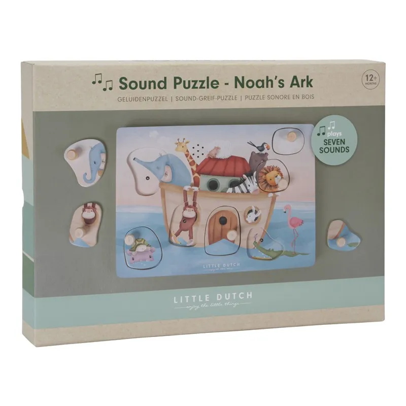 Puzzle Encajable con Sonido Arca de Noé Little Dutch - Imagen 4