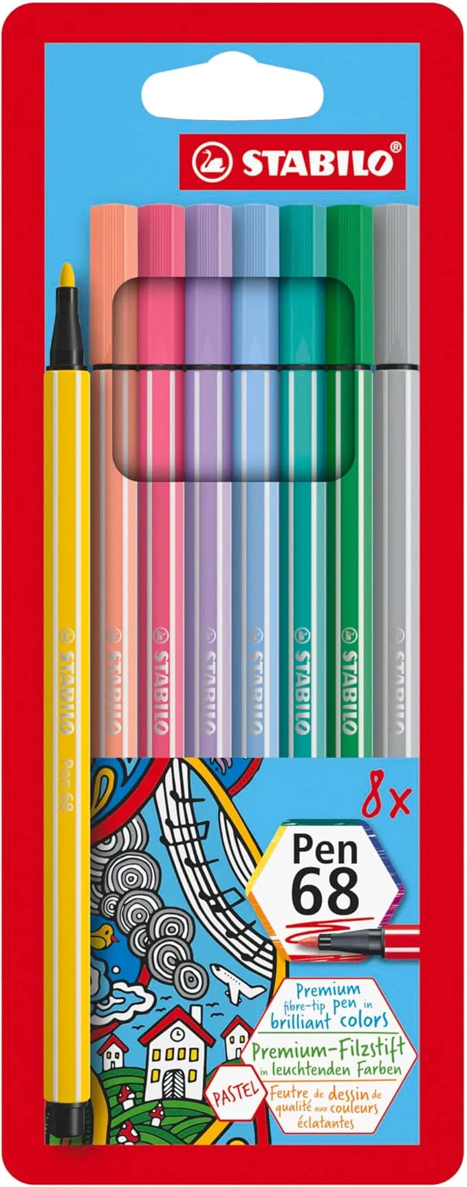 Stabilo Pen 68 Pastel Estuche de 8 ud.