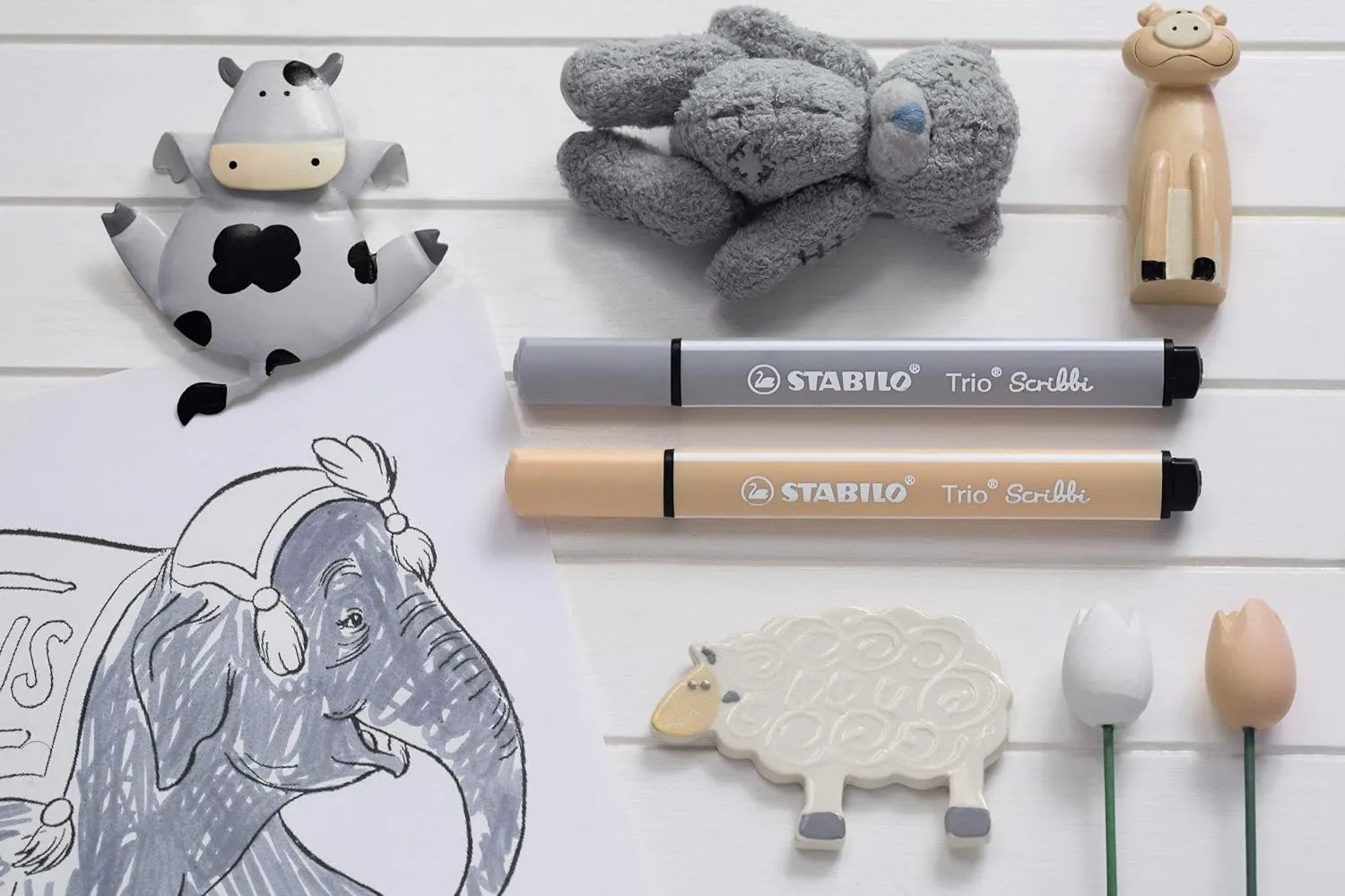 Rotuladores Trio Scribbi Est. 8 uds Stabilo - Imagen 2