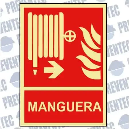Señales de seguridad : Manguera ( Flecha derecha )