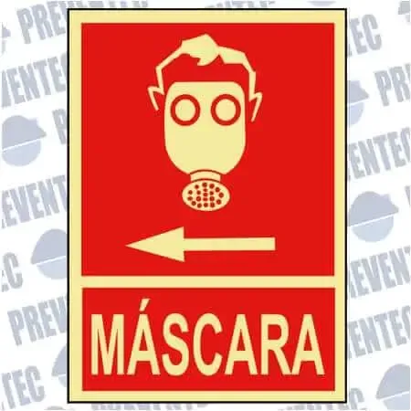 Señales de seguridad : Mascara ( Flecha izquierda )