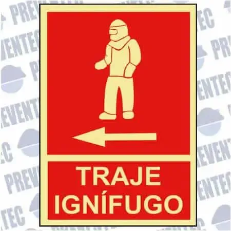 Señalizaciones : Traje ignífugo ( Flecha izquierda )