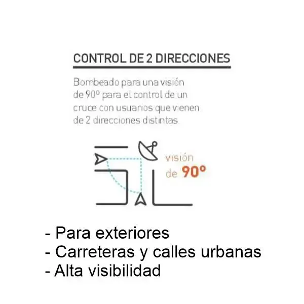 Espejo de tráfico rectangular retroreflectante calidad P.A.S. - Imagen 2