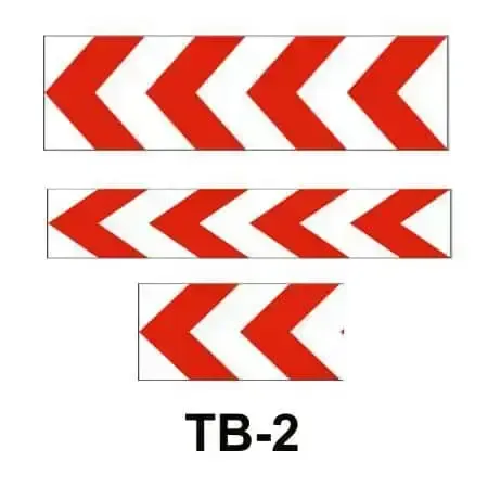 TB-2 paneles direccionales estrecho – Señalización en obras N1