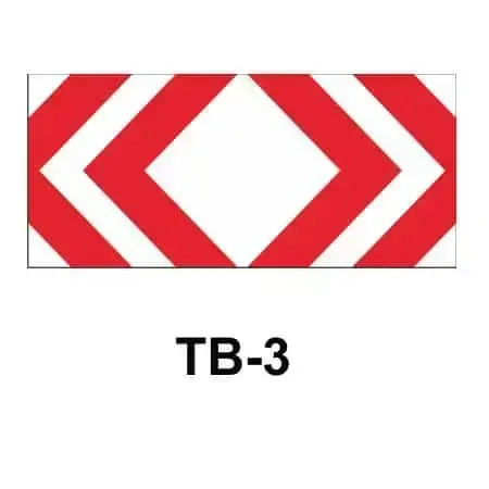 TB-3 Paneles direccionales doble alto – Señalización en obras
