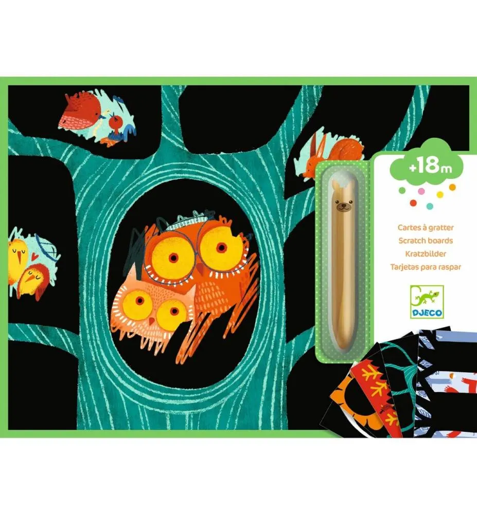 Tarjetas para Rascar para los mas Pequeños Animales Djeco