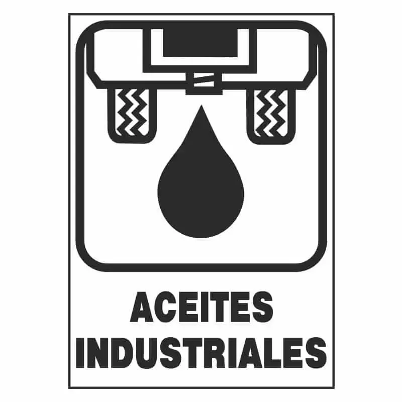 Señalización reciclaje : Aceites industriales