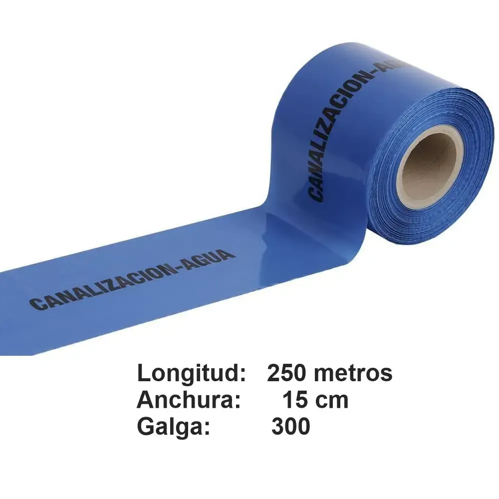 Cinta balizamiento canalización agua – Galga 300