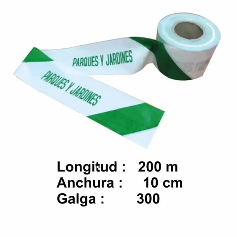 Cintas con texto : Señalización parques y jardines