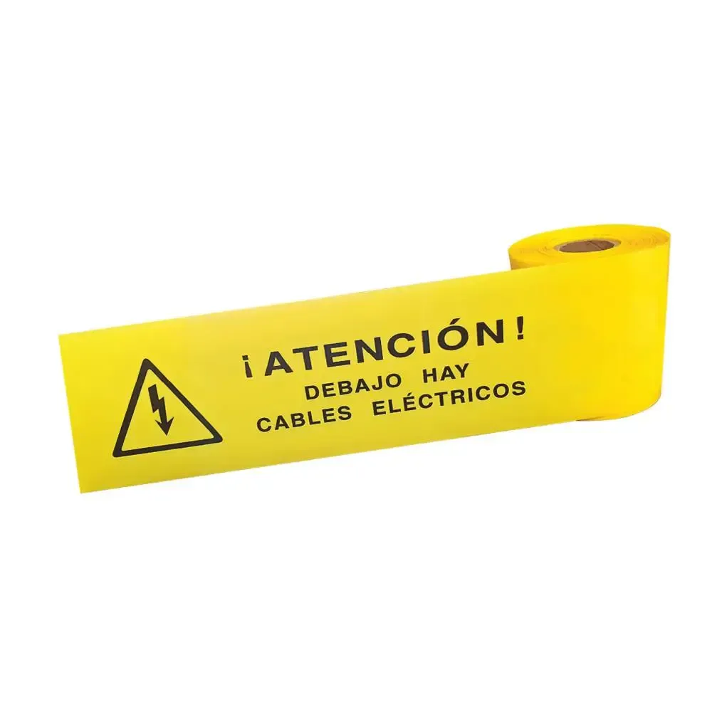 Cinta con texto : Señalización subterránea – Cables eléctricos