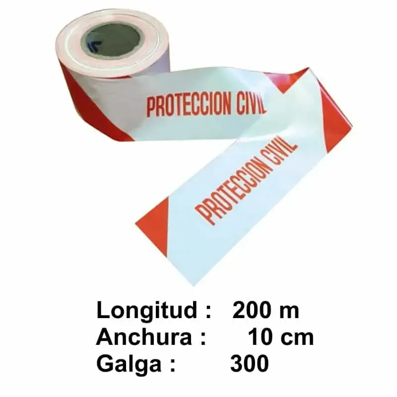 Cintas con texto : Señalización Protección Civil