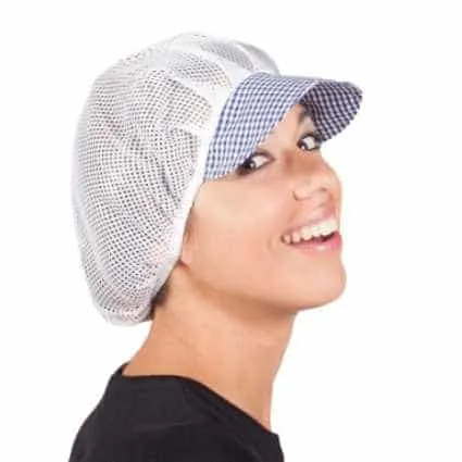 Cofias de trabajo de rejilla con visera color Garys - Imagen 2