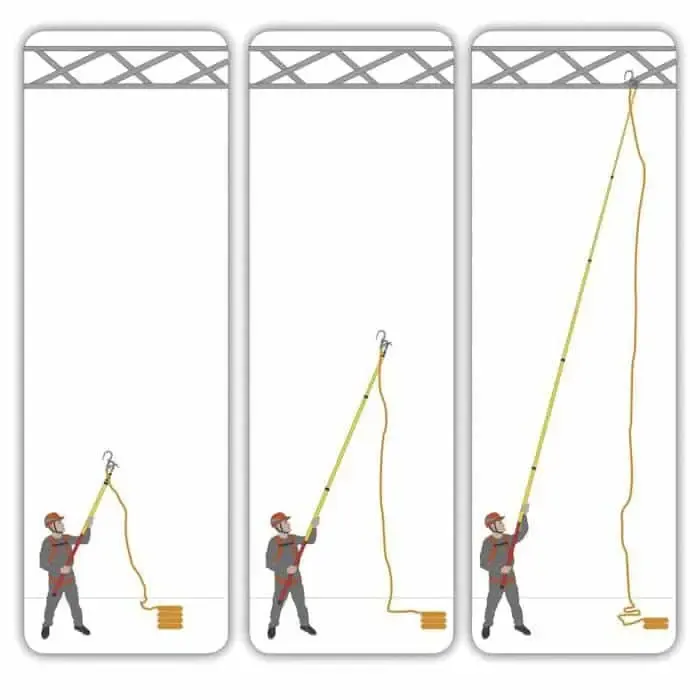 Pértiga extensible de aluminio de 3 o 6 metros P03 - Imagen 2