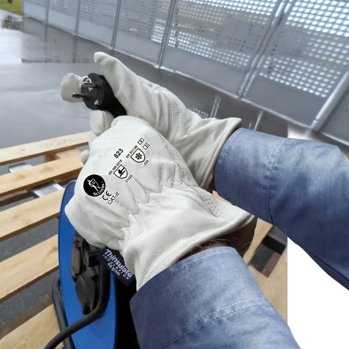 Guantes para el frío de piel con forro interior Thinsulate 823 Jomiba - Imagen 2