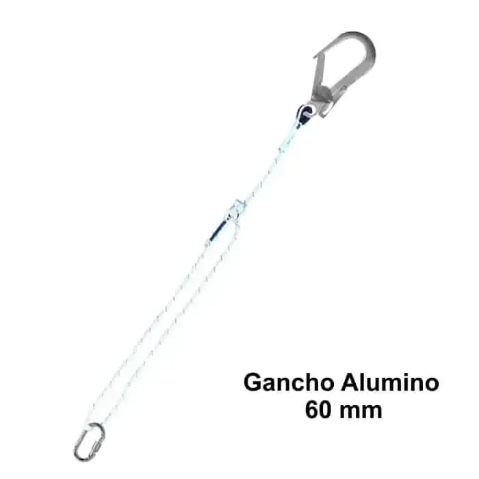 Cuerda regulable 1,8 m con gancho aluminio 60 mm – E73T