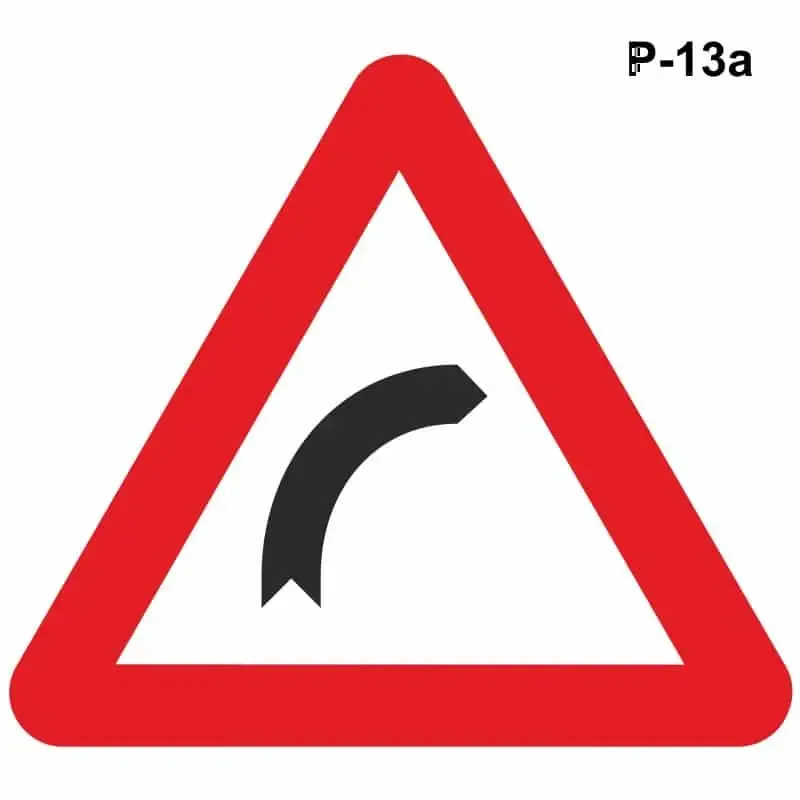 Curva peligrosa hacia la derecha – ( P-13a )