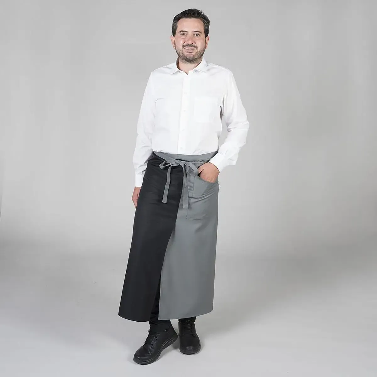 Delantal largo estilo francés combinado 1751 Garys - Imagen 3