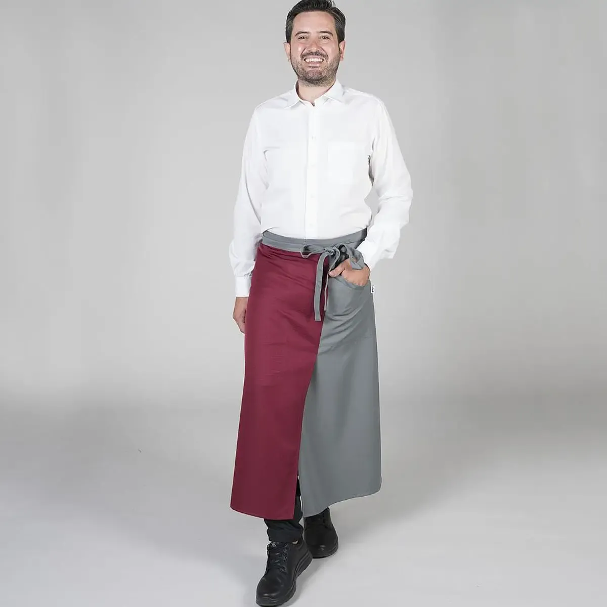 Delantal largo estilo francés combinado 1751 Garys - Imagen 4