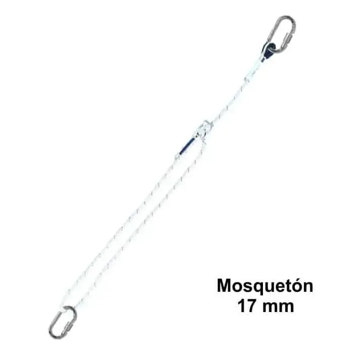 Elemento de amarre con mosquetones regulable E71T