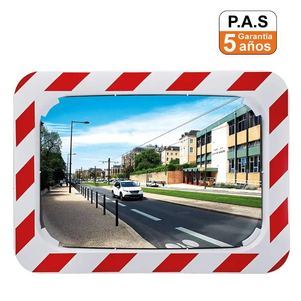 Espejo de tráfico rectangular retroreflectante calidad P.A.S.