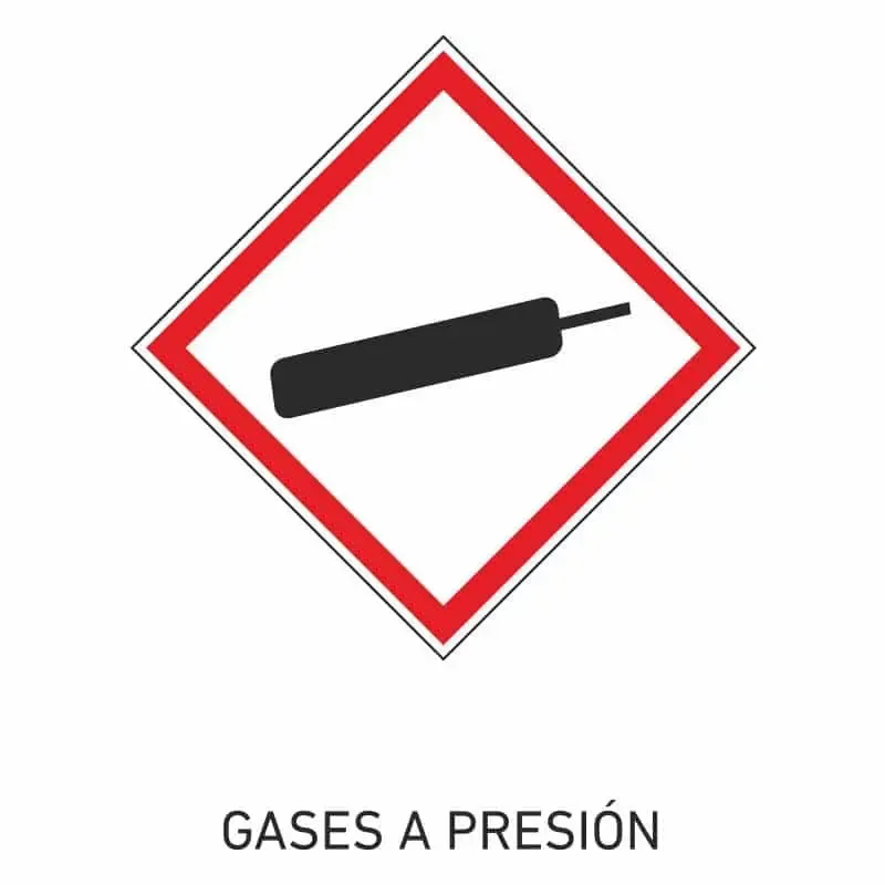 Señalización envases : Gases a presión
