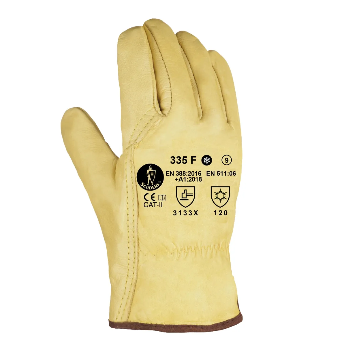 Guante piel vacuno forrado interior 335F Jomiba - Imagen 3