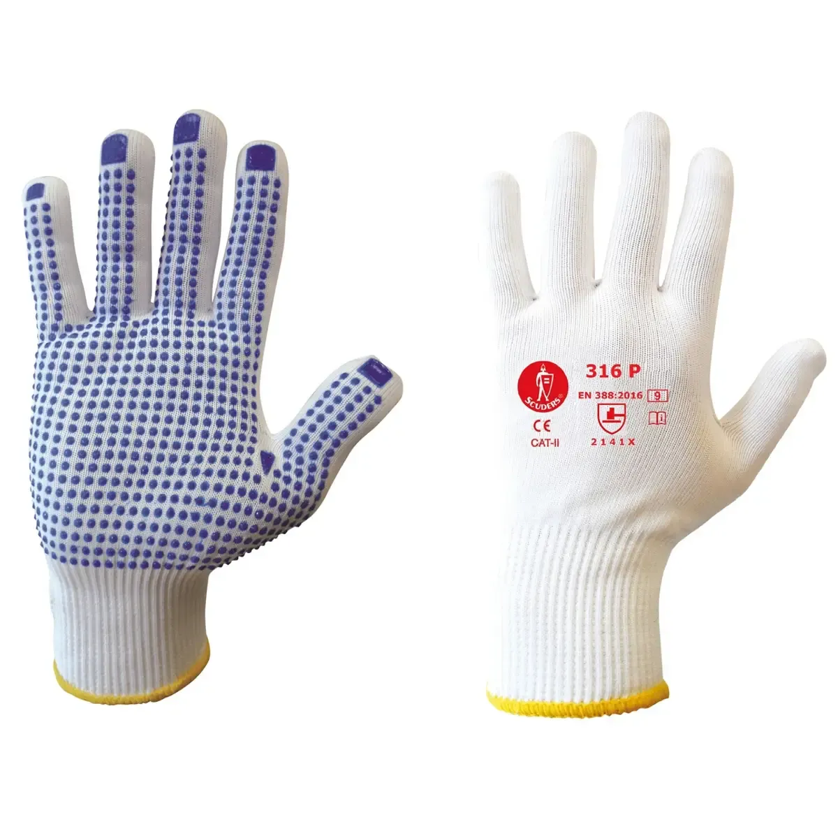 Guantes con tacto de nylon y puntos pvc 316P