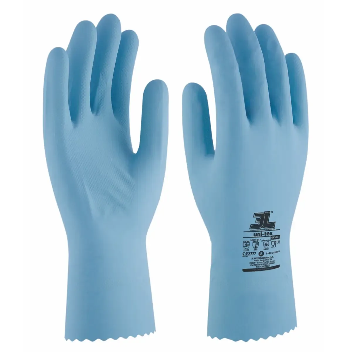 Guantes de látex natural sin soporte UNI-TEX