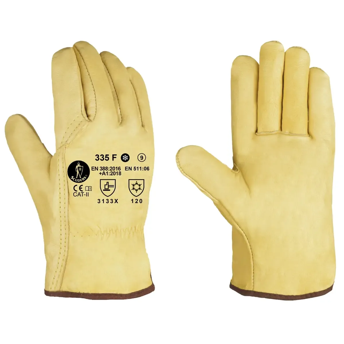 Guante piel vacuno forrado interior 335F Jomiba