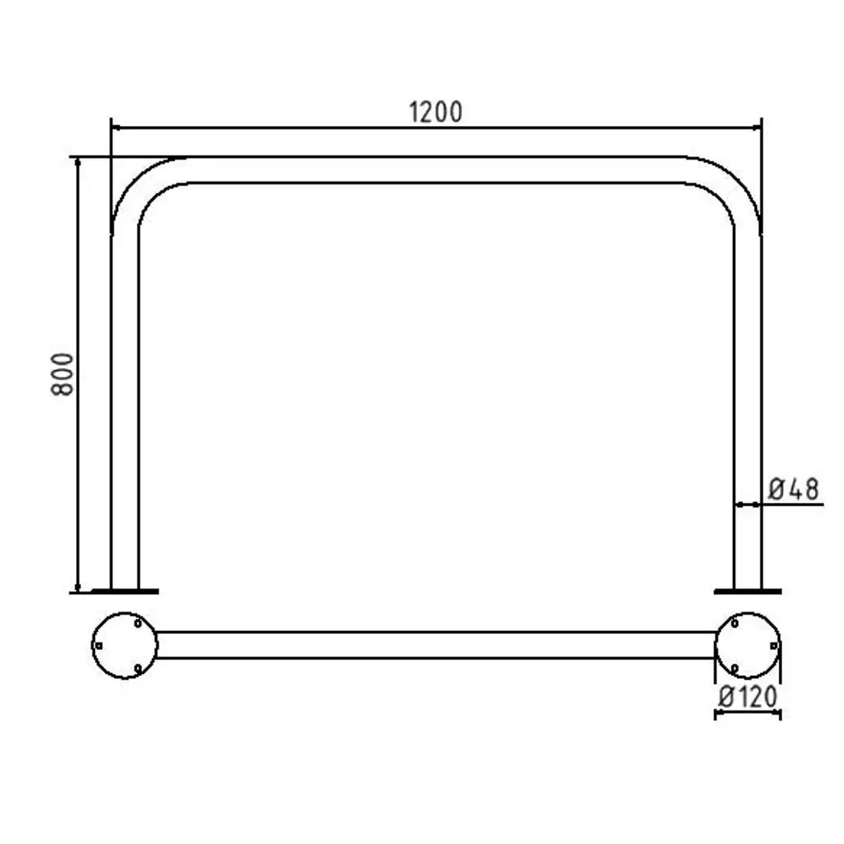 Protector peatones para atornillar de acero inoxidable Schake - Imagen 8