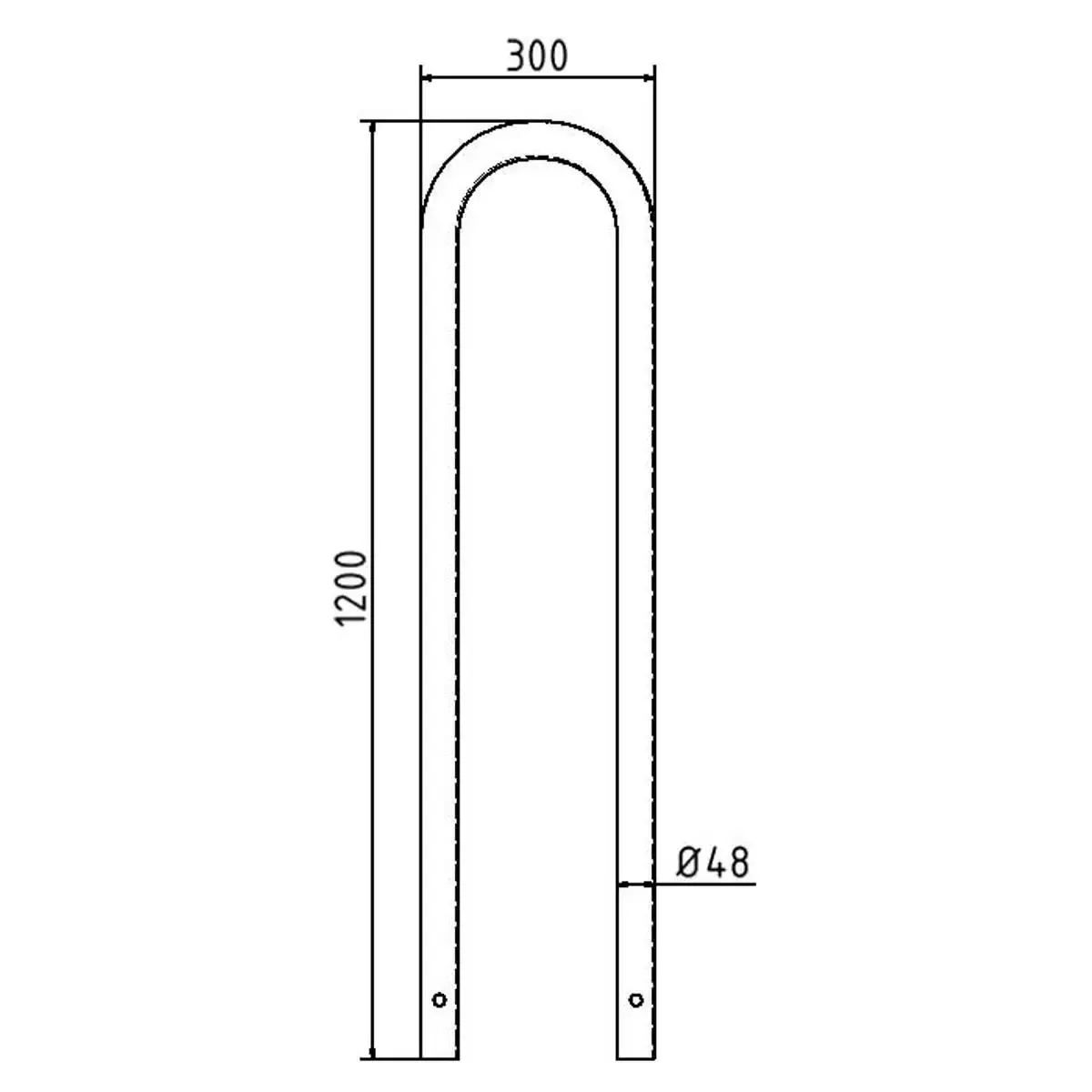 Protector peatones de acero inoxidable 30 cm ancho Schake - Imagen 3