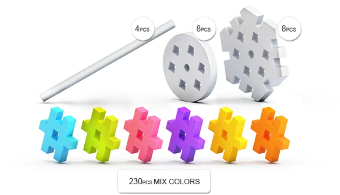 Bloques Meli Basic Constructor Travel Box 250 piezas - Imagen 3