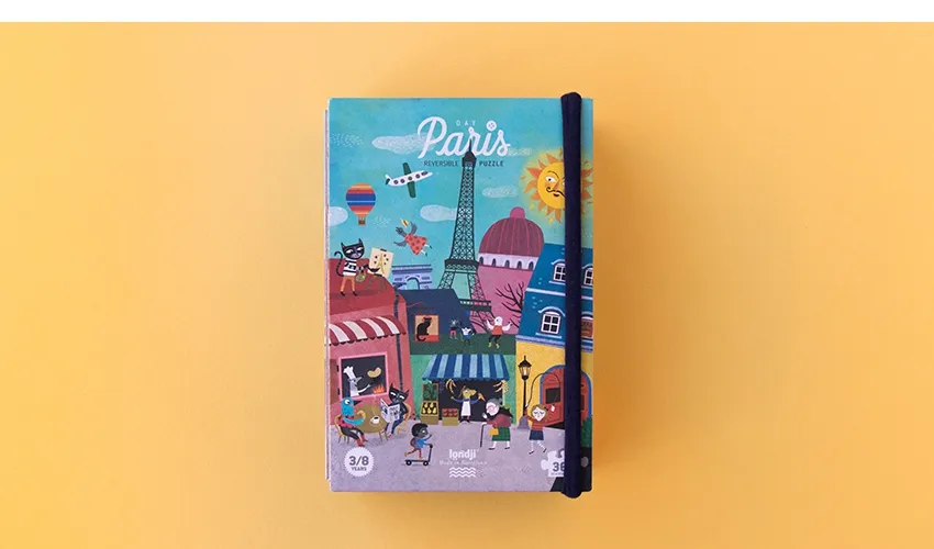 Puzzle Night and Day in Paris - Imagen 2