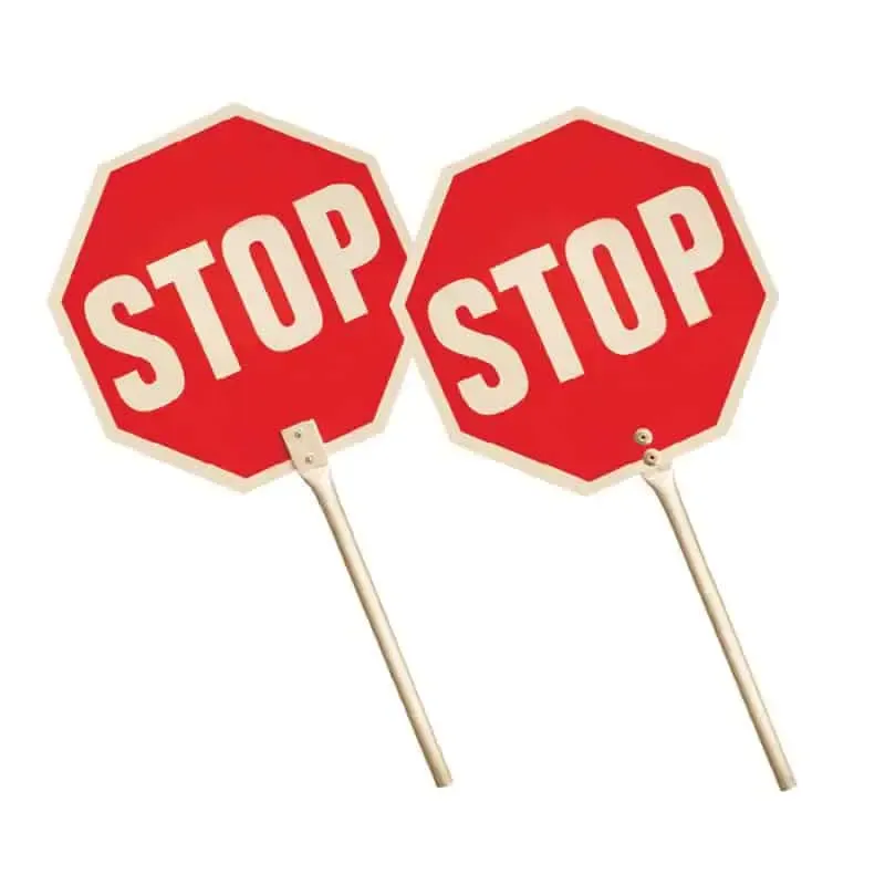 Paleta manual de señalización Stop-Stop