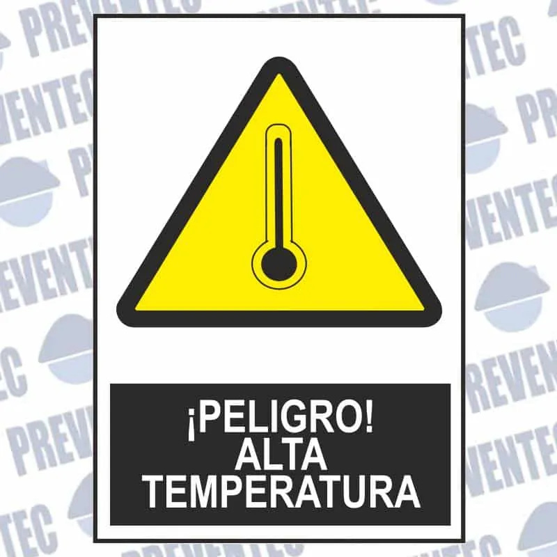 Señales de advertencia : Peligro, alta temperatura